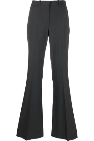 THEORY Pantalon évasé en laine mélangée