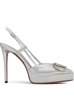 VALENTINO GARAVANI Escarpins en cuir à effet métallisé
