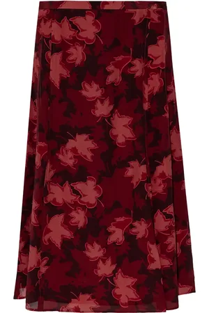 Maison Kitsuné Jupe mi-longue à imprimé végétal
