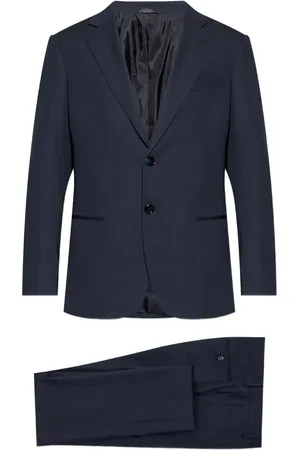 Giorgio Armani Costume en laine mélangée à simple boutonnage