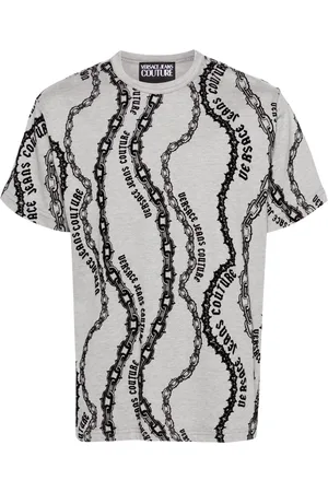 VERSACE T-shirt à imprimé floqué