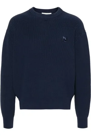 Maison Kitsuné Pull en coton à logo brodé