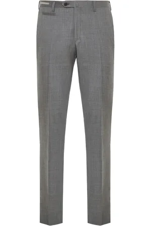 corneliani Pantalon en laine à plis marqués