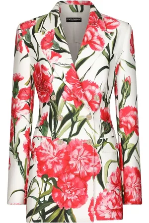Dolce & Gabbana Blazer croisé à fleurs imprimées