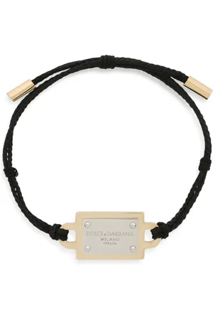 Dolce & Gabbana Bracelet en cordes à plaque logo