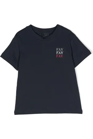 FAY T-shirt en coton à logo imprimé
