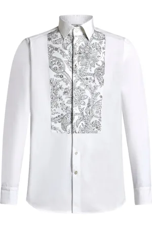 Etro Chemise à fleurs brodées