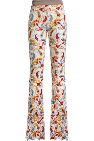 Etro Pantalon évasé à motif cachemire