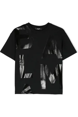 Balmain T-shirt en coton à logo imprimé