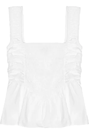 Ganni Blouse péplum à fronces