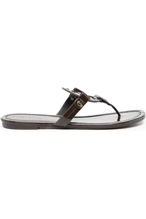 Tory Burch Sandales Miller à plaque logo