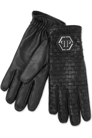 Philipp Plein Gants Hexagon en cuir