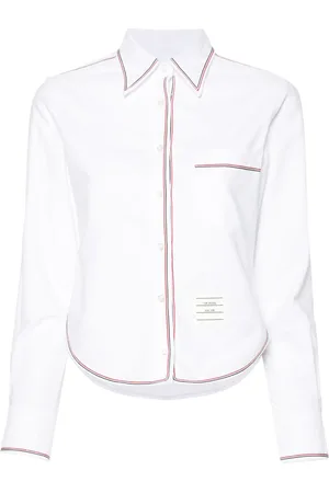 Thom Browne Chemise en coton à bords contrastants