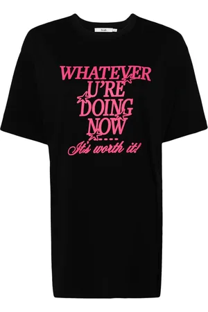 B+AB T-shirt en coton à slogan imprimé