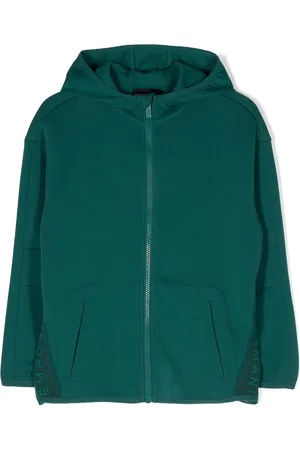 Emporio Armani Hoodie zippé à logo imprimé