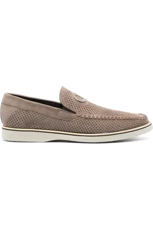 Casadei Mocassins en daim à design perforé