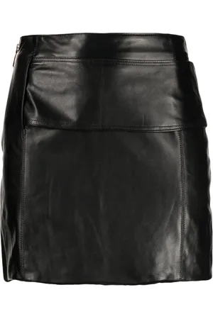 Boyarovskaya Jupe en cuir à fermeture zippée