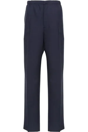 Fendi Pantalon en laine vierge à coupe droite