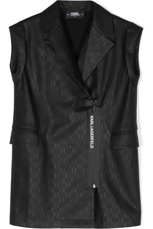Karl Lagerfeld Robe sans manches à logo embossé