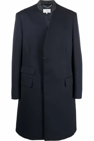 Maison Margiela Manteau mi-long à design sans col