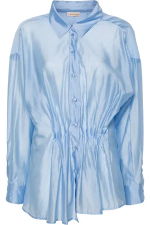 BLANCA Chemise plissée à col italien