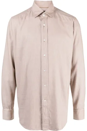 HUGO BOSS Chemise chiné à col italien