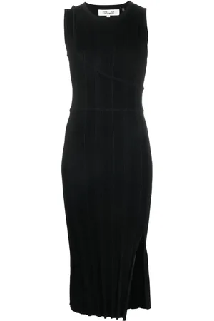 Diane von Furstenberg Robe mi-longue à design sans manches