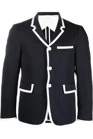Thom Browne Blazer en laine à bords contrastants