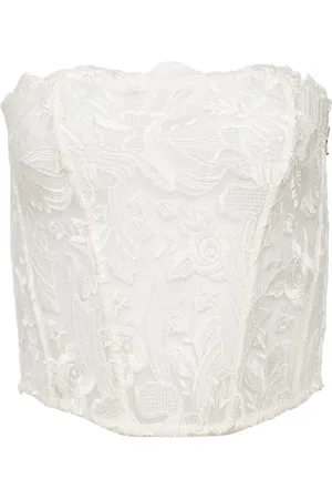 FLEUR DU MAL Haut-corset Lola à nœud brodé