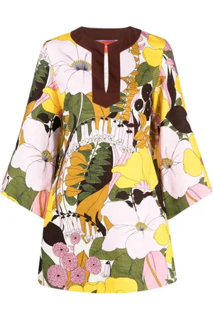 La DoubleJ Robe The Kaftan Mini à fleurs