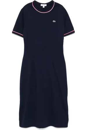 Lacoste Robe en coton à coupe mi-longue