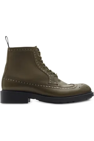 Burberry Bottines en cuir à détails de clous