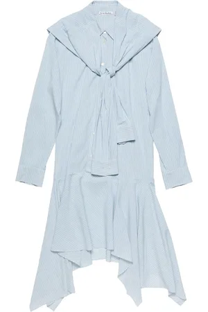 Acne Studios Robe mi-longue à rayures