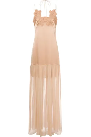 Alberta Ferretti Robe longue ornée de dentelle