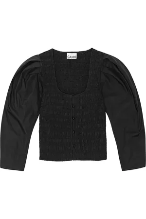 Ganni Blouse crop en coton biologique
