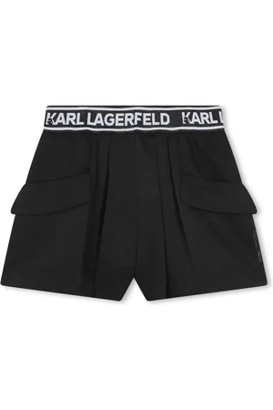 Karl Lagerfeld Short plissé à taille logo