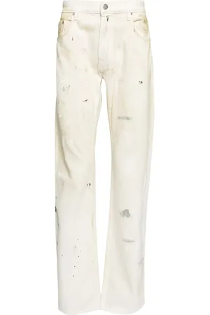 Helmut Lang Jean à effet peint