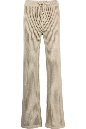HUGO BOSS Pantalon droit en maille ajourée