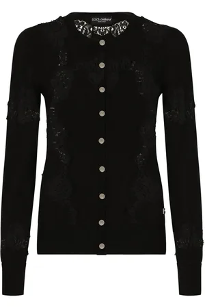 Dolce & Gabbana Cardigan en cachemire à empiècements en dentelle