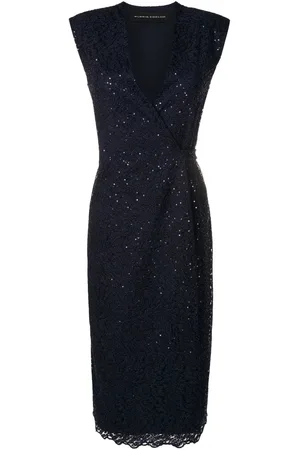 Gloria Coelho Robe mi-longue brodée de sequins à design sans manches