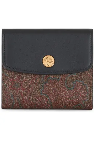 Etro Portefeuille en cuir à motif cachemire