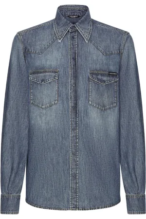 Dolce & Gabbana Chemise en jean à col pointu