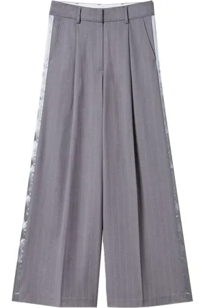Twin-Set Pantalon ample à fines rayures