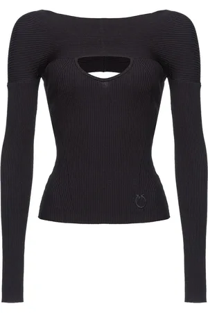 Pinko Pull en maille nervurée à découpes