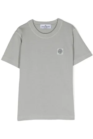 Stone Island T-shirt en coton à patch logo
