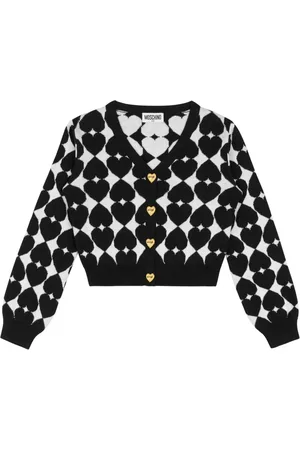 Moschino Cardigan à motif cœur brodé