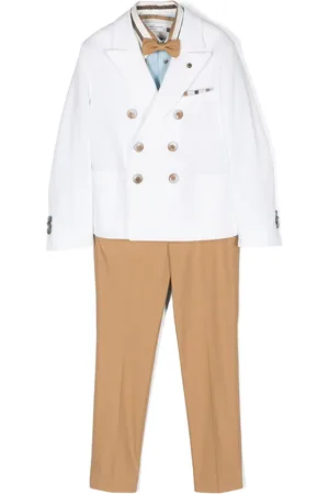 COLORICHIARI Costume rayé à boutonnière croisée