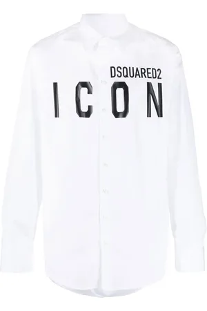 Dsquared2 Chemise en coton à logo imprimé