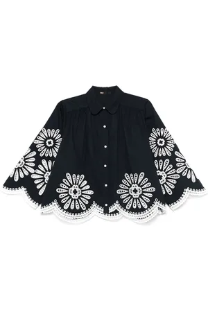 Maje Chemise à détail de broderie anglaise