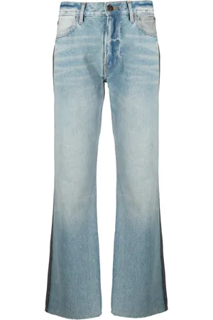 Gauchere Jean droit à design bicolore